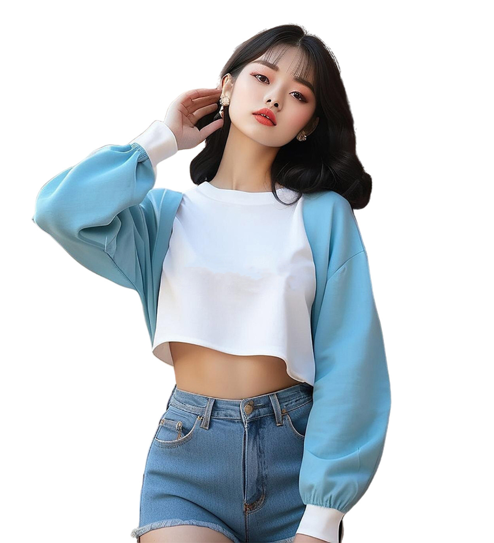 Relax Fit Crop Sweatshirt